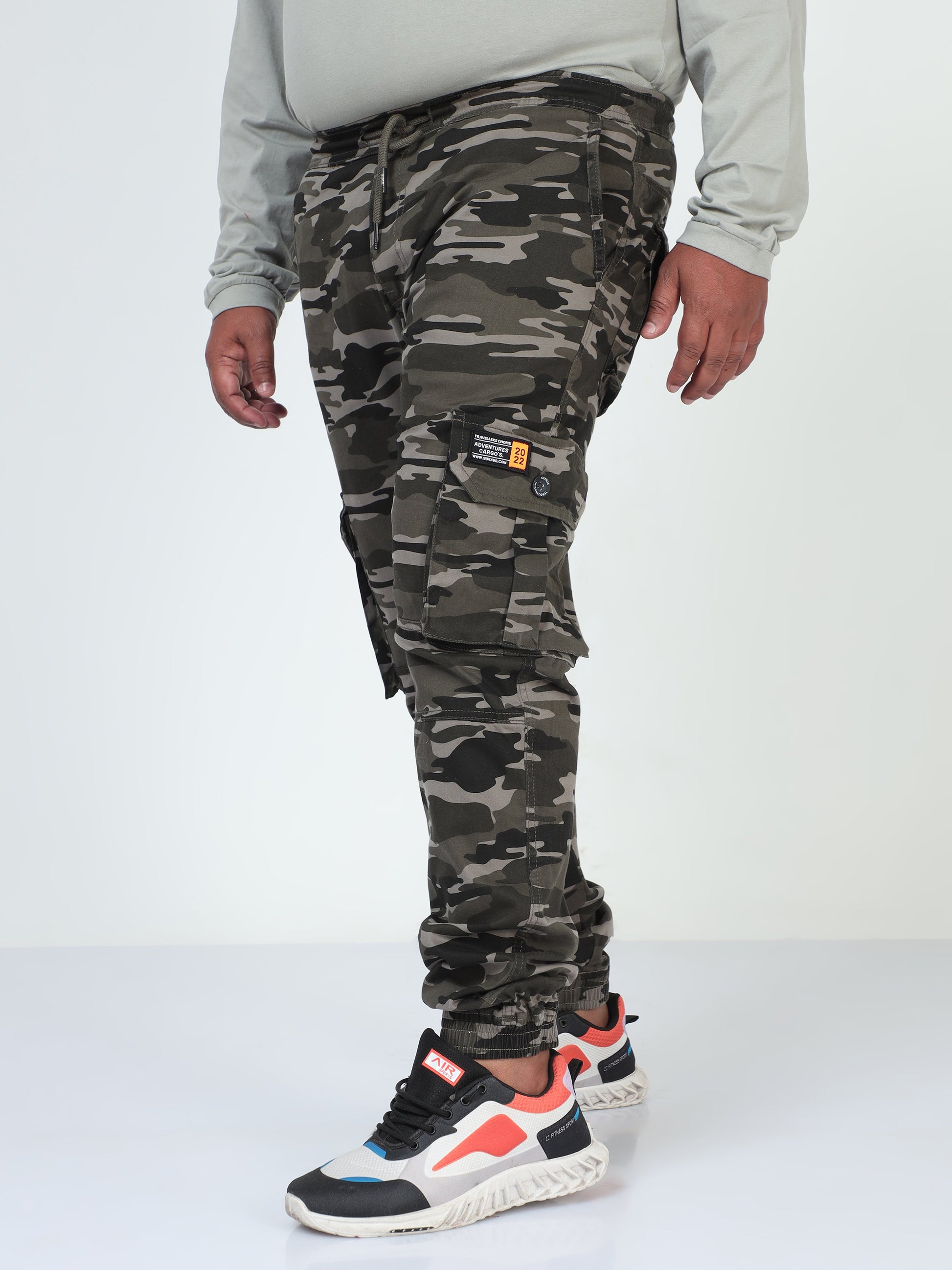 Forest Blend Plus Size Men Cargo Joggers