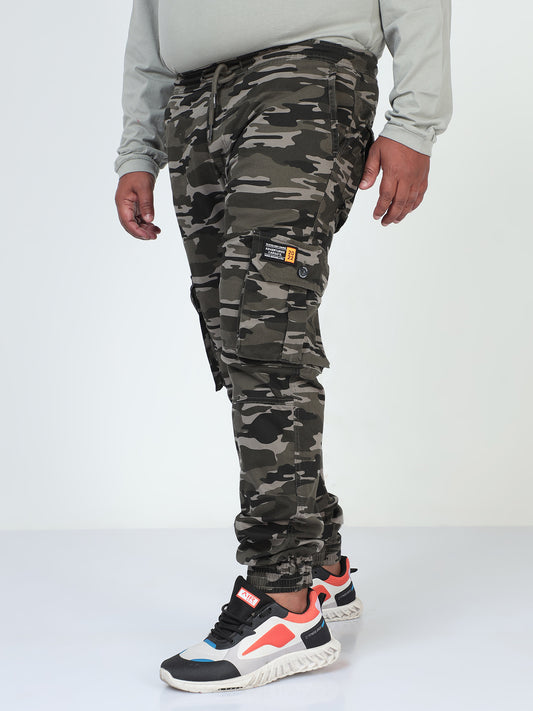 Forest Blend Plus Size Camouflage Men Cargo Joggers