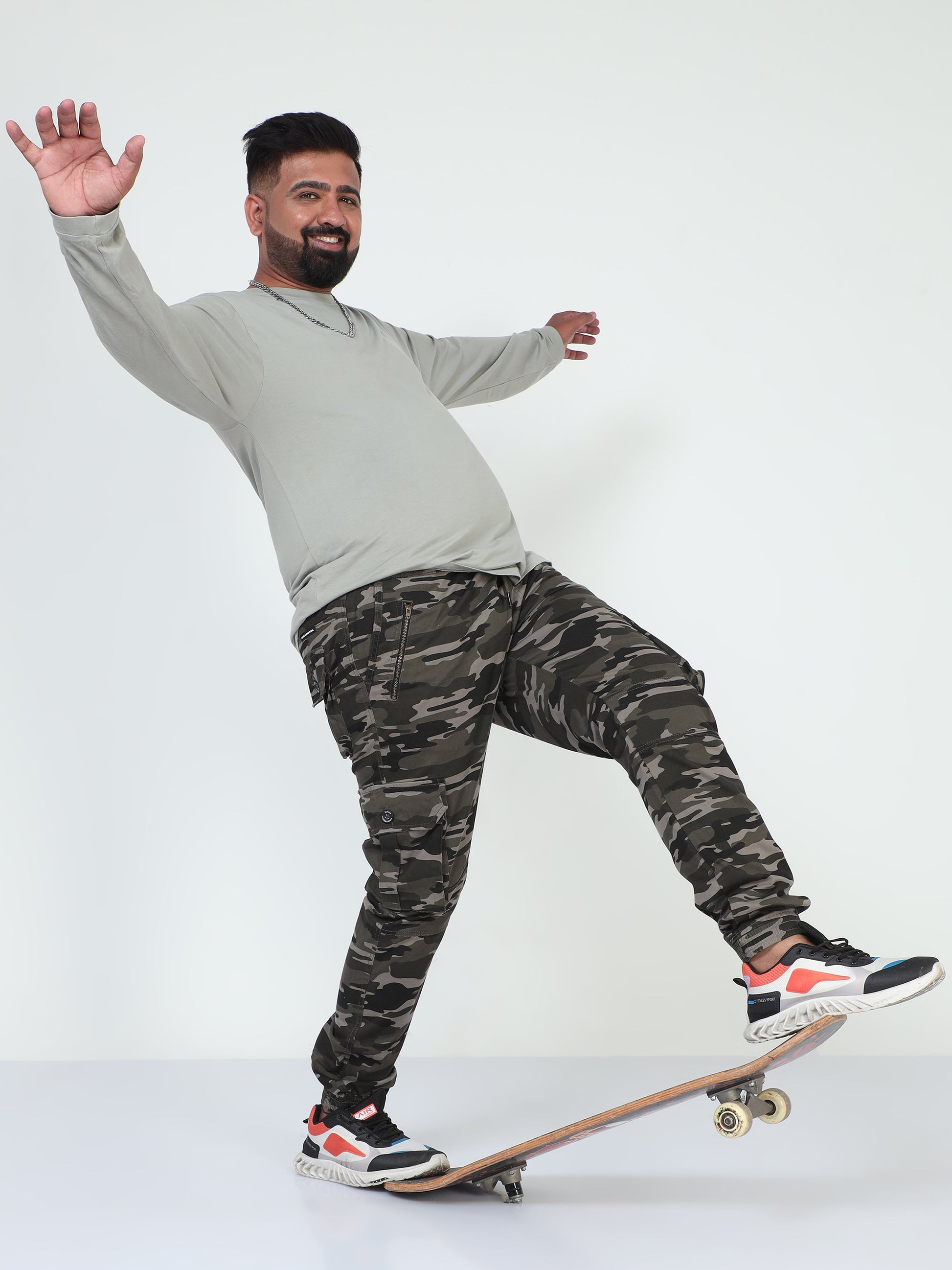 Forest Blend Plus Size Men Cargo Joggers