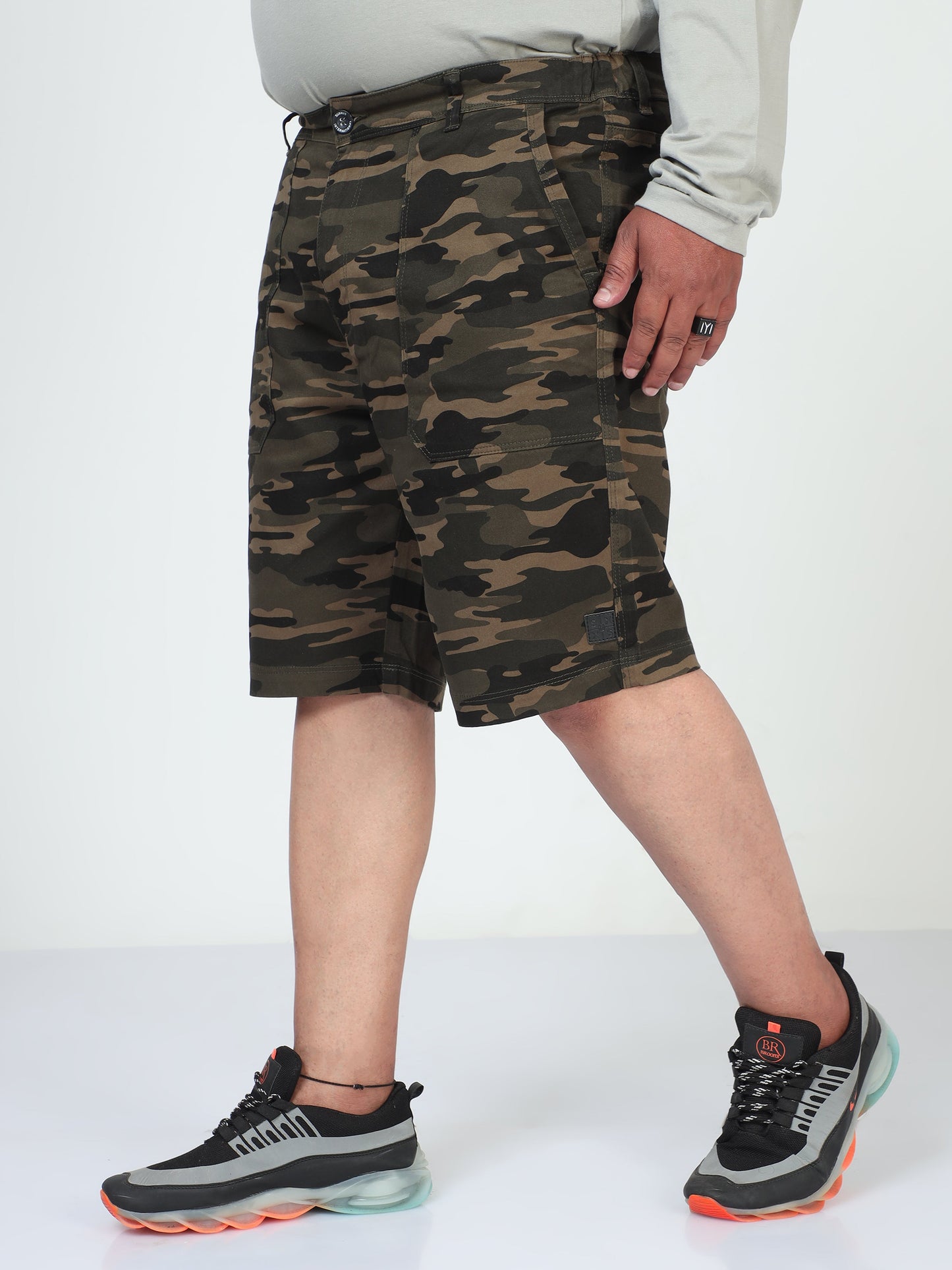 Jungle Hue Plus Size Men Shorts