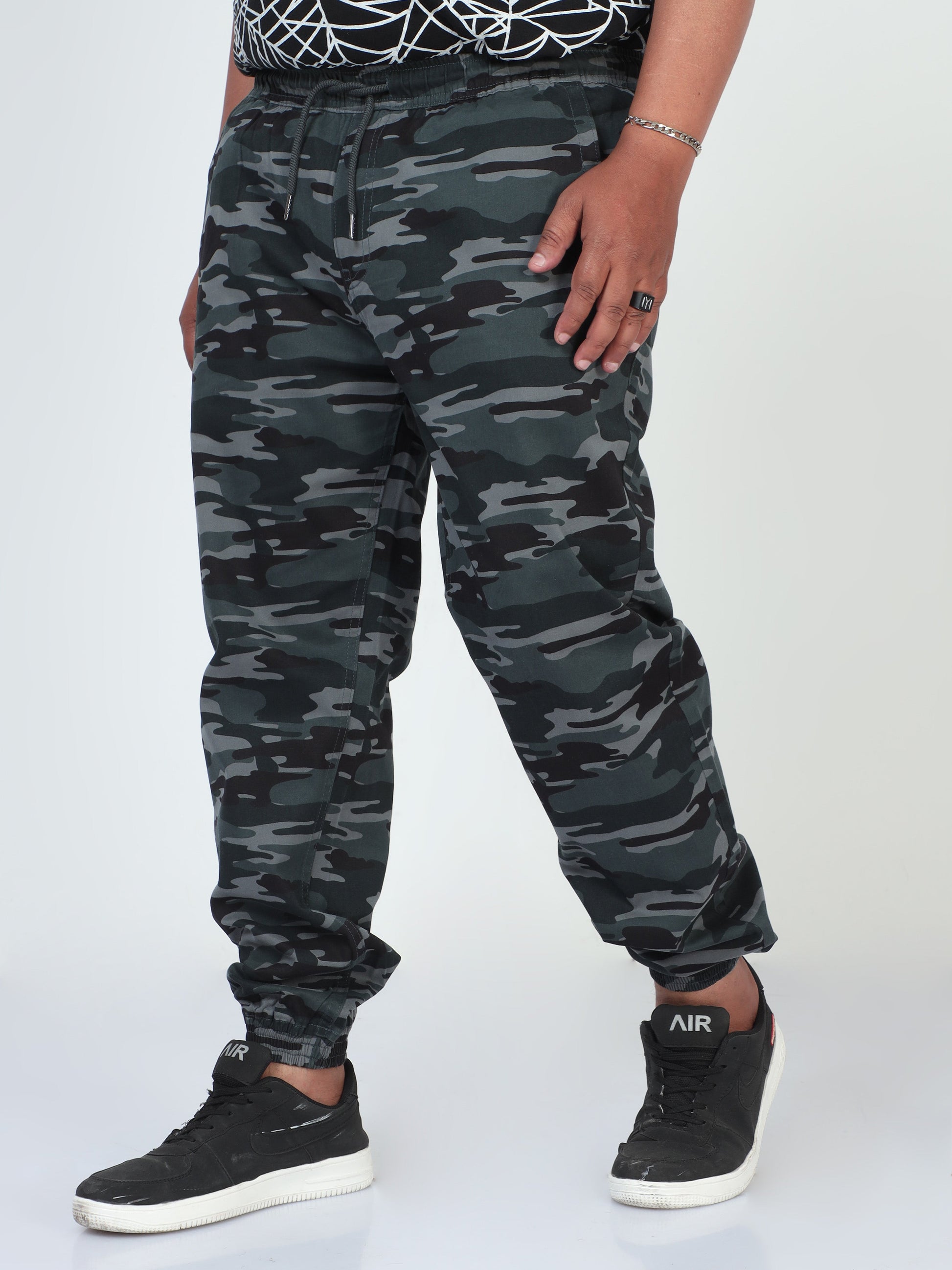 Earth Tones Plus Size Men Joggers
