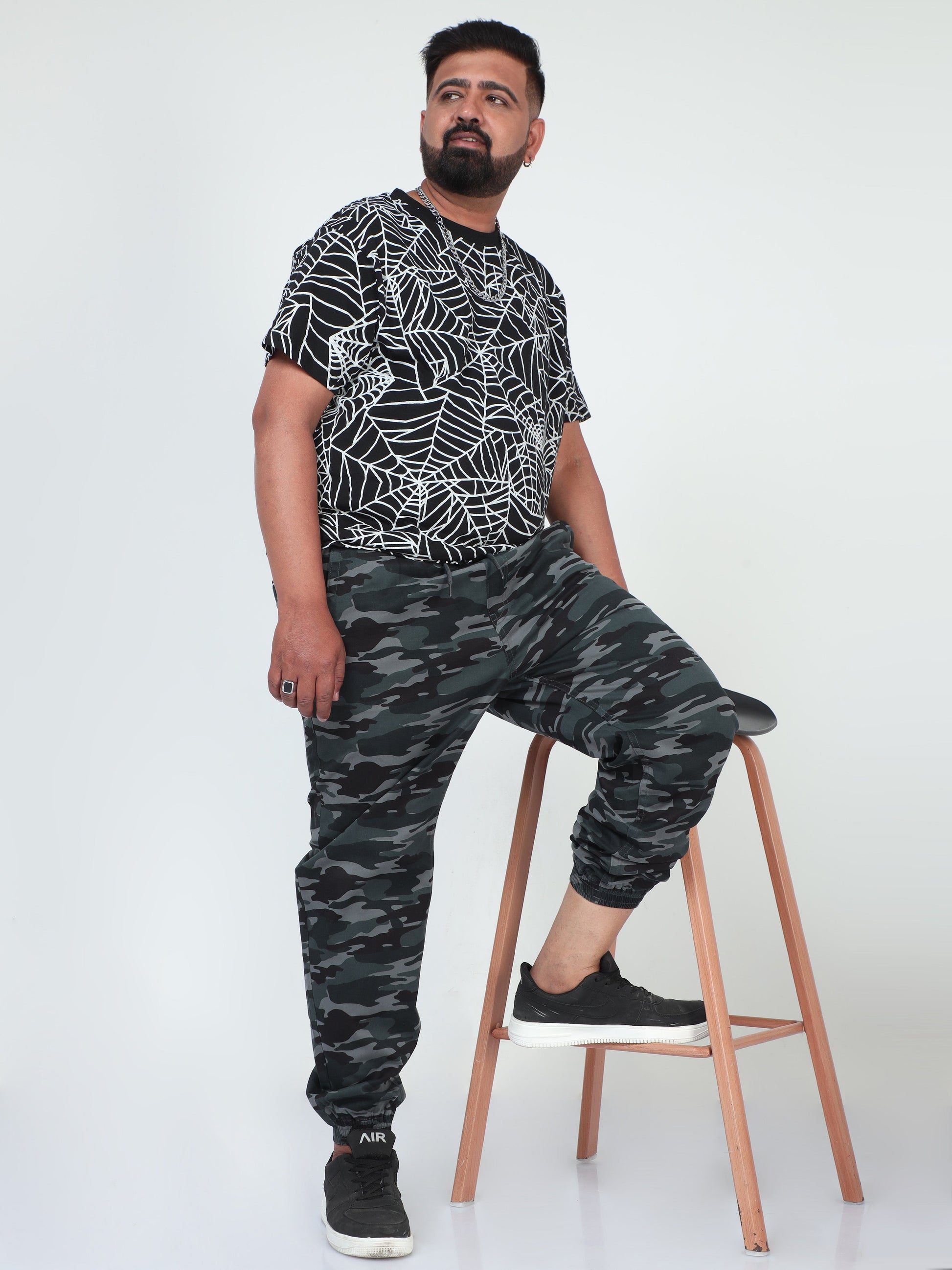 Earth Tones Plus Size Men Joggers