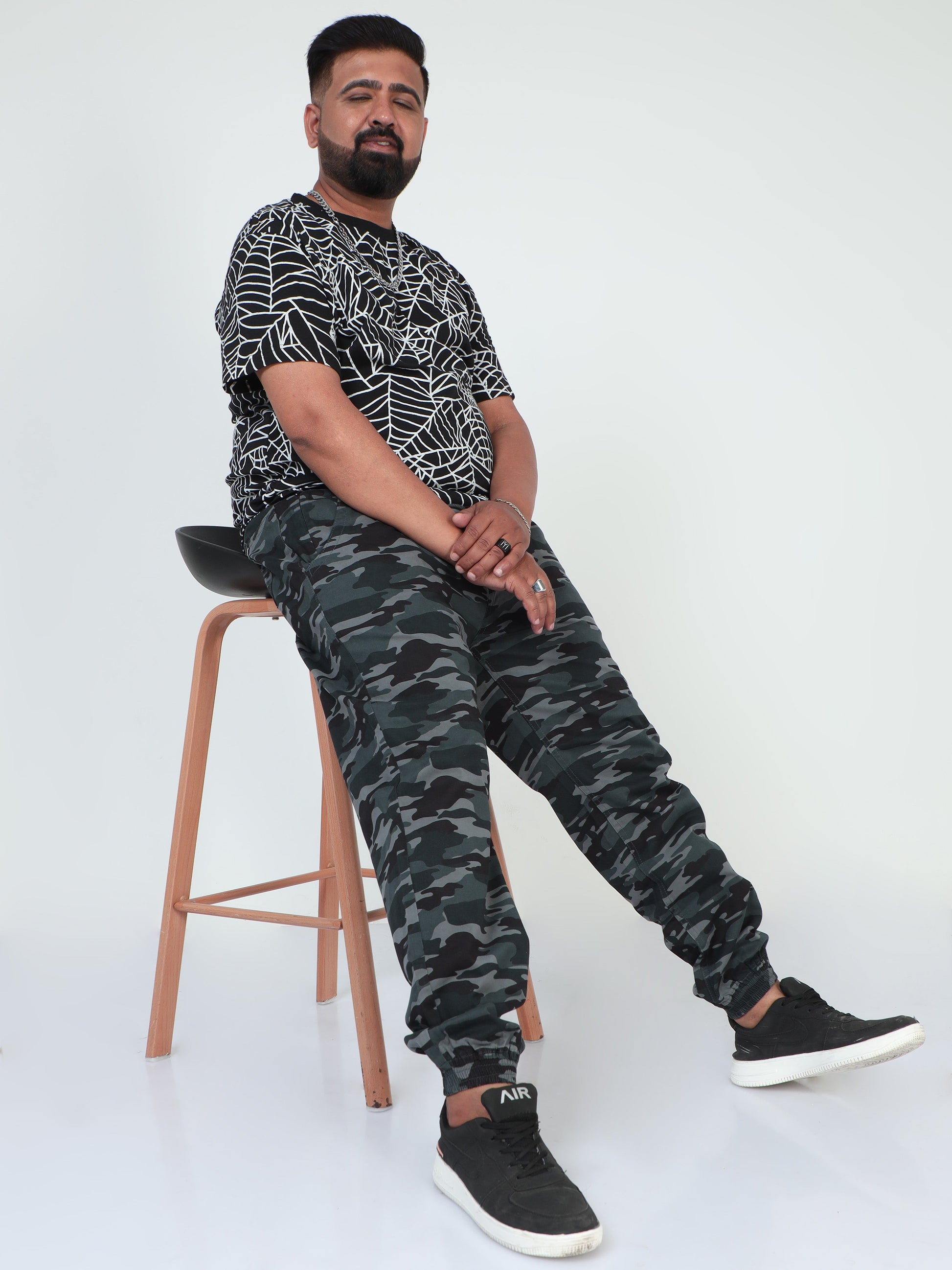 Earth Tones Plus Size Men Joggers