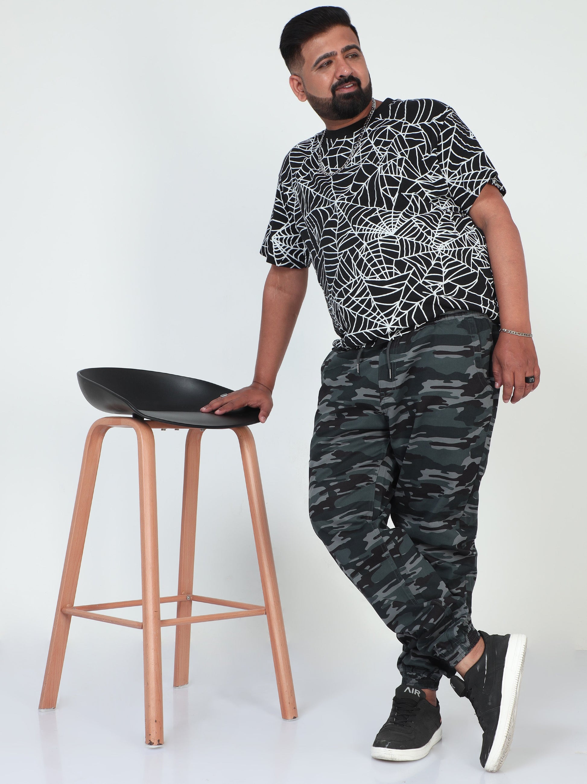 Earth Tones Plus Size Men Joggers