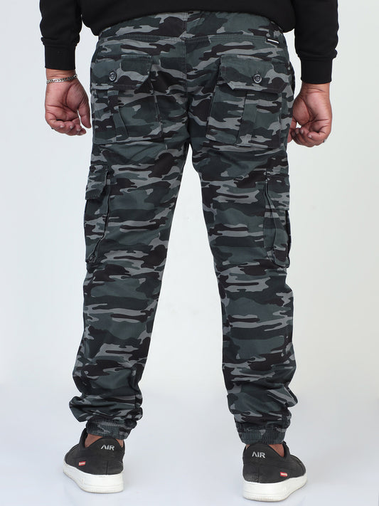 Earth Tones Plus Size Camouflage Men Cargo Joggers