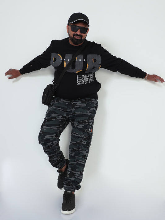Earth Tones Plus Size Camouflage Men Cargo Joggers
