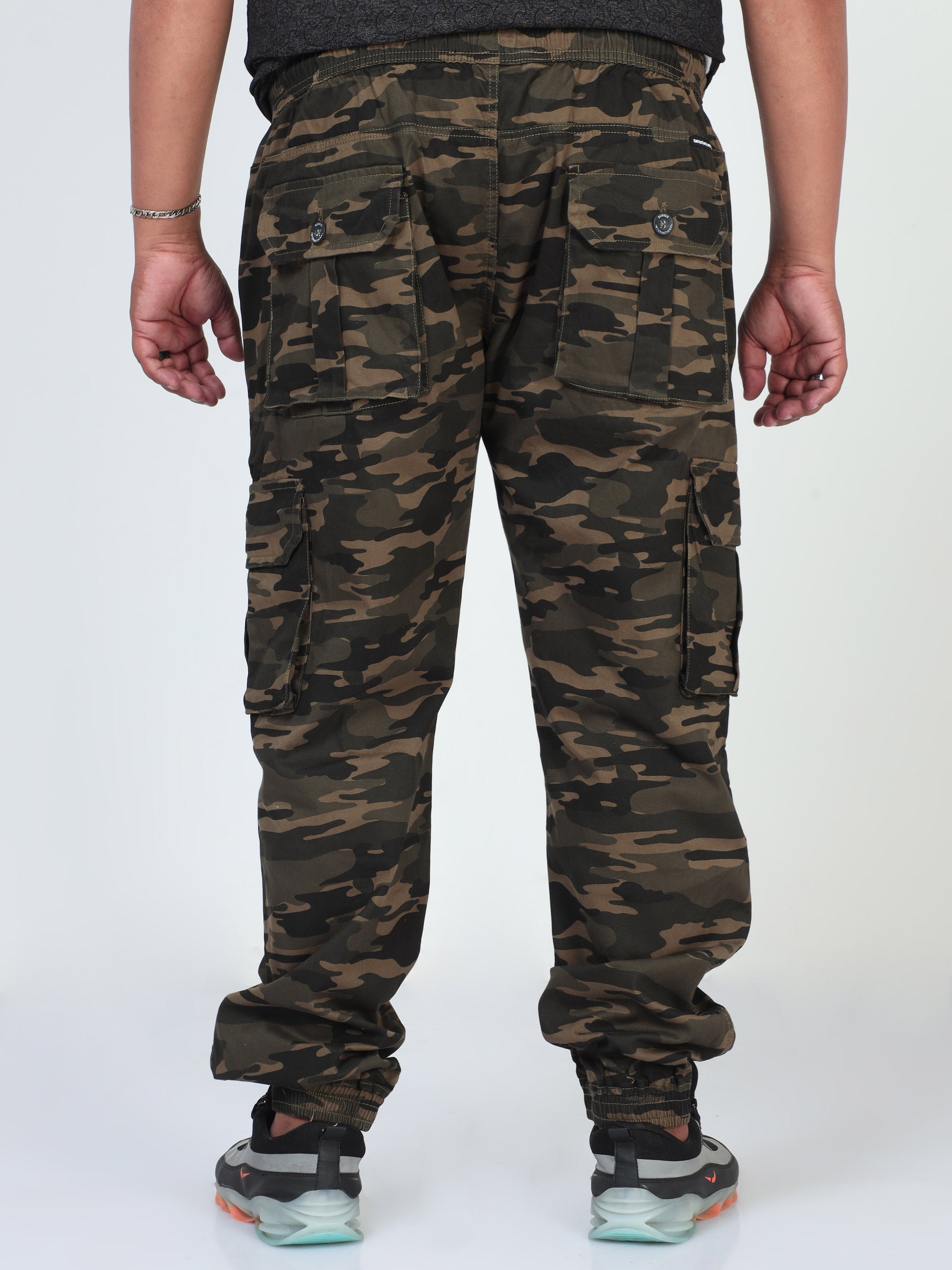Jungle Hue Plus Size Men Cargo Joggers