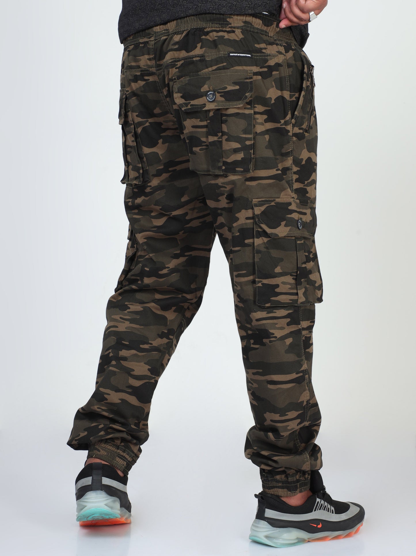 Jungle Hue Plus Size Men Cargo Joggers