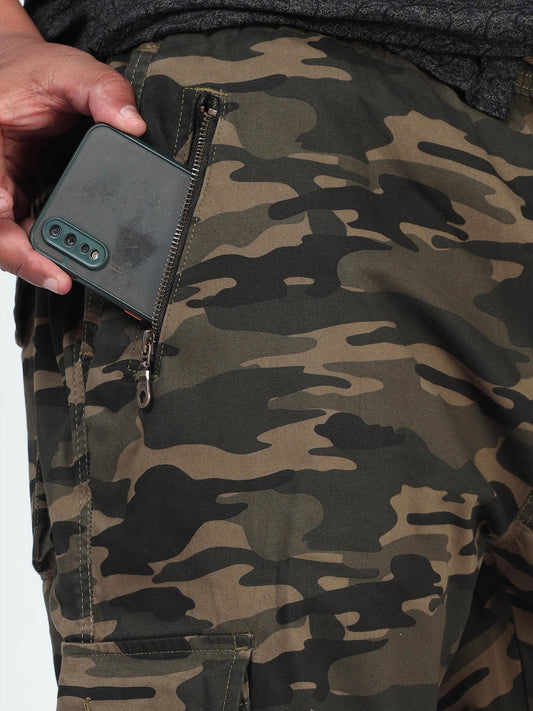 Jungle Hue Plus Size Camouflage Men Cargo Joggers
