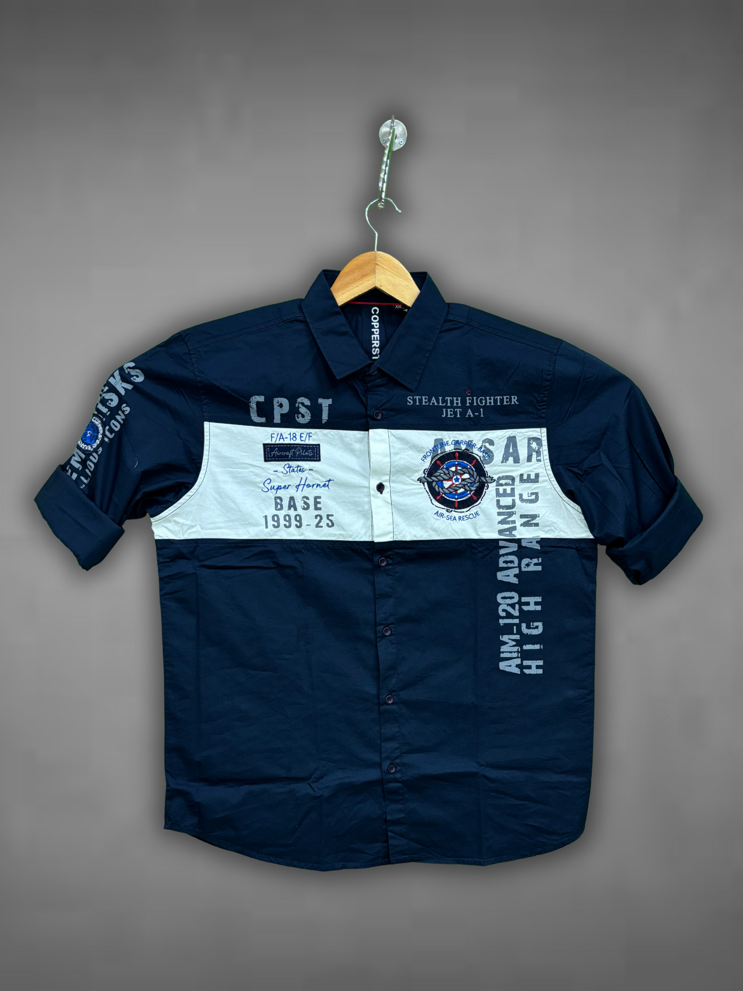 Copper Stone Pluss Size Shirts Mens Navyblue SUXXUS INTERNATIONAL PRIVATE LIMITED