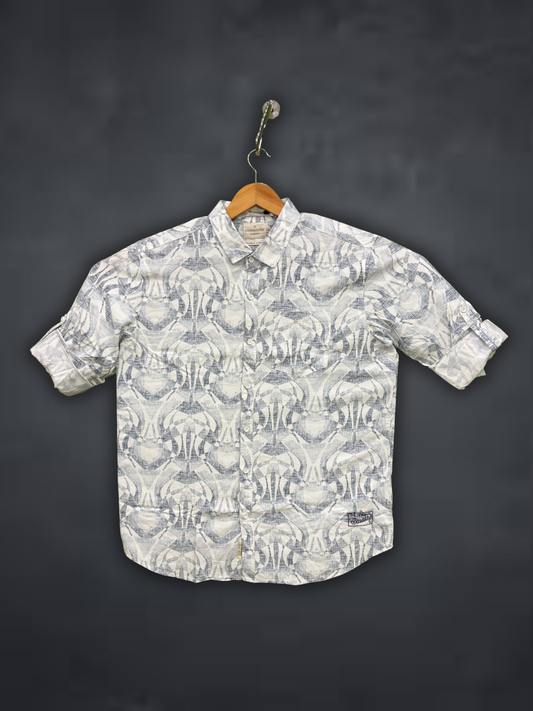 Copper Stone White patterned shirt