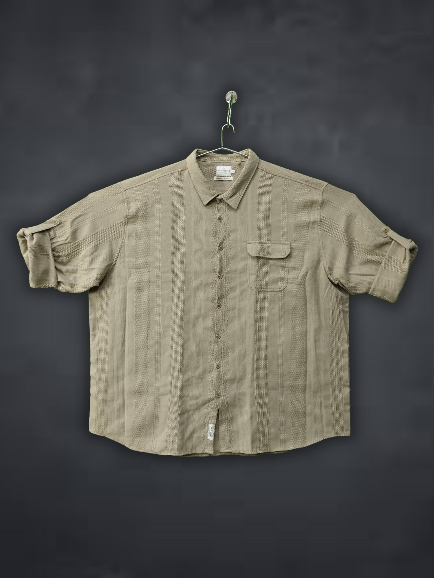 Copper Stone Beige Shirt Plus Size