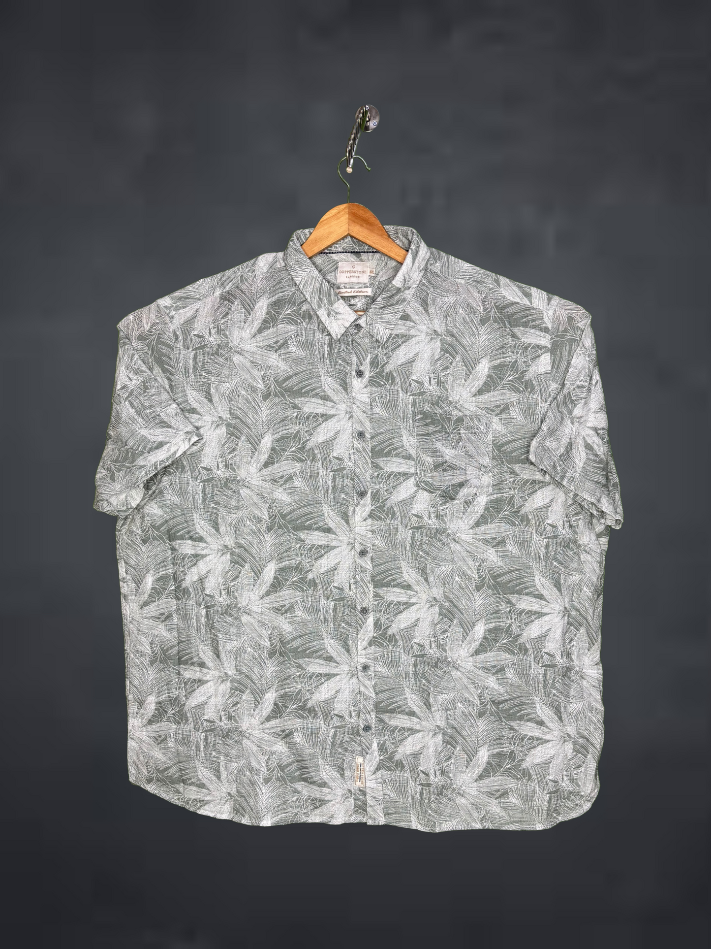 GreyPrinted|Plus Size   Shirt for Men Big & Tall Casual Wear