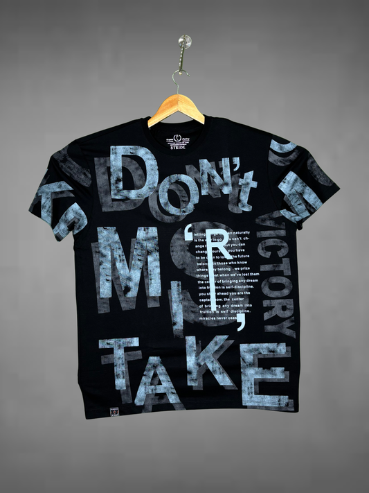 Stride  Men's Premium T-Shirt|Black t-shirt with patterned sleeves