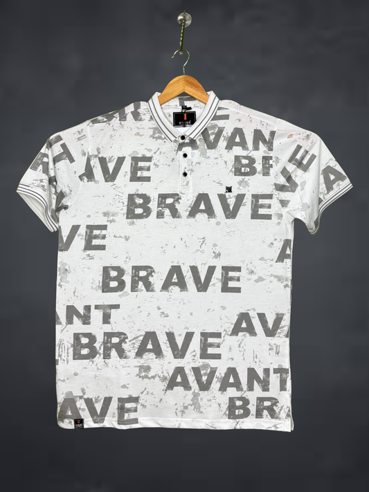 Stride  Men's Premium T-Shirt | White Printed