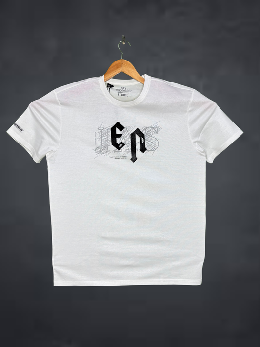 Stride  Men's Premium T-Shirt| White Printed