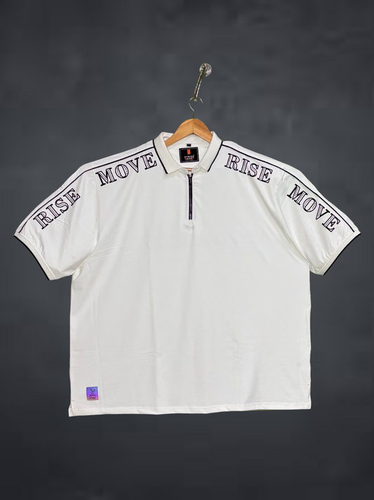 Stride  Men's Premium Polo T-Shirt |White Plane