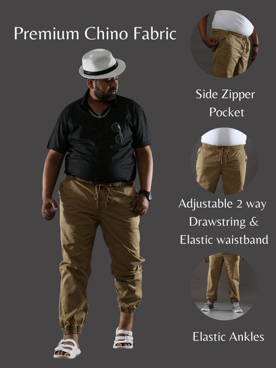 Plus Size Pastel Brown Jogger