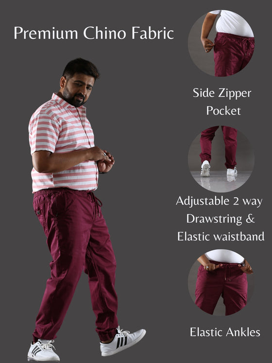 Plus Size Dark Mauve Jogger