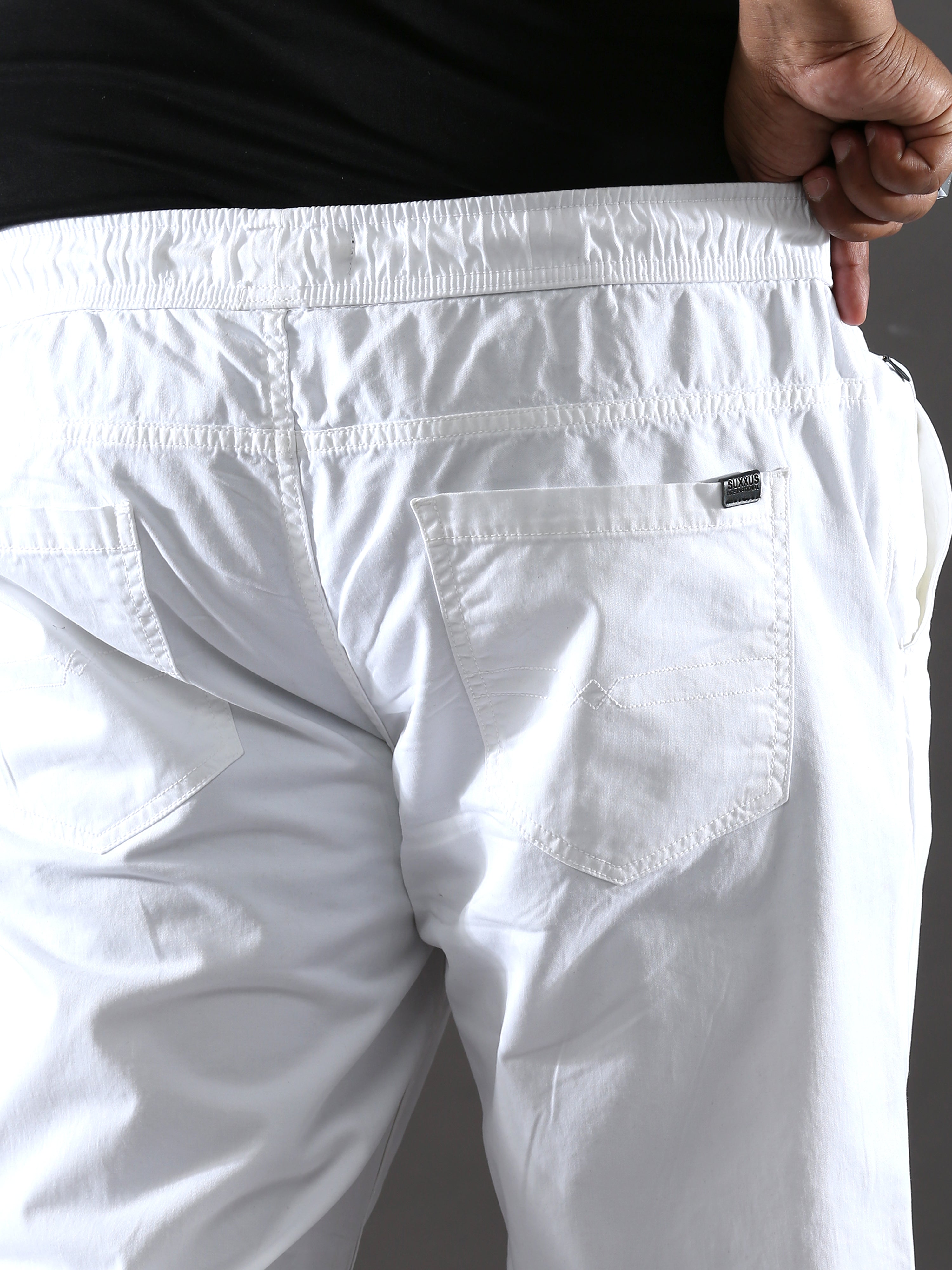 Shop Stylish Goose Plus Size White Joggers Men Online