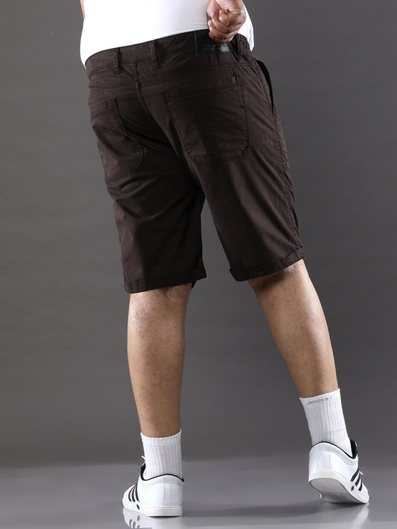 Plus Size Coffee Bean Shorts