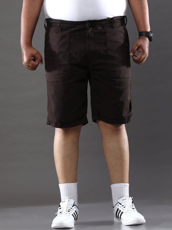 Plus Size Coffee Bean Shorts