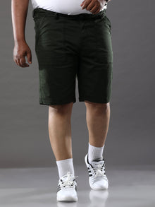  Plus Size Jungle Green Shorts