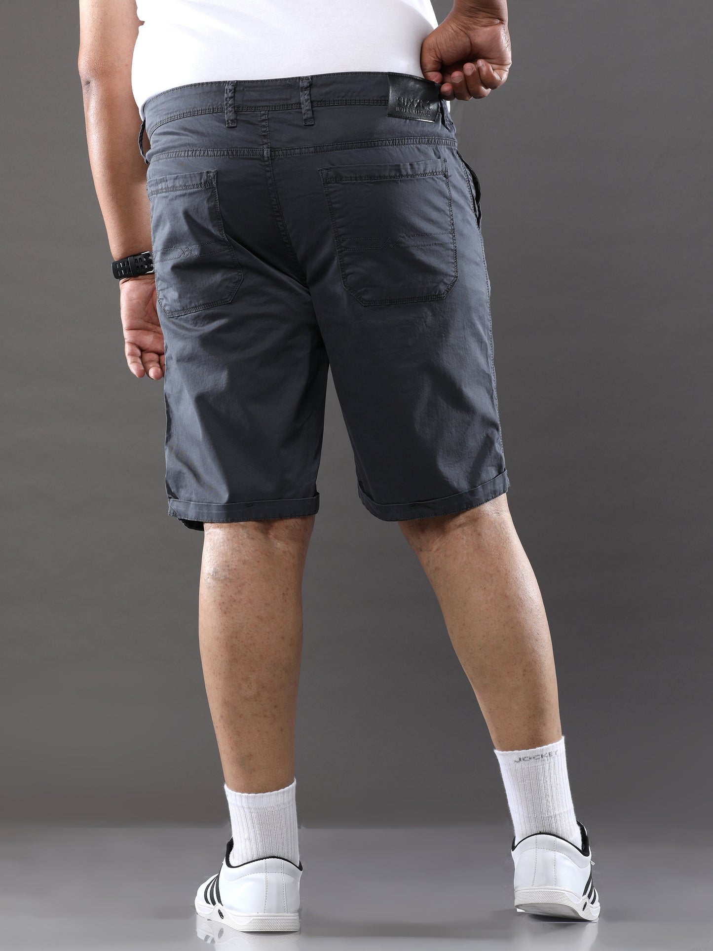 Plus Size Jet Grey Shorts