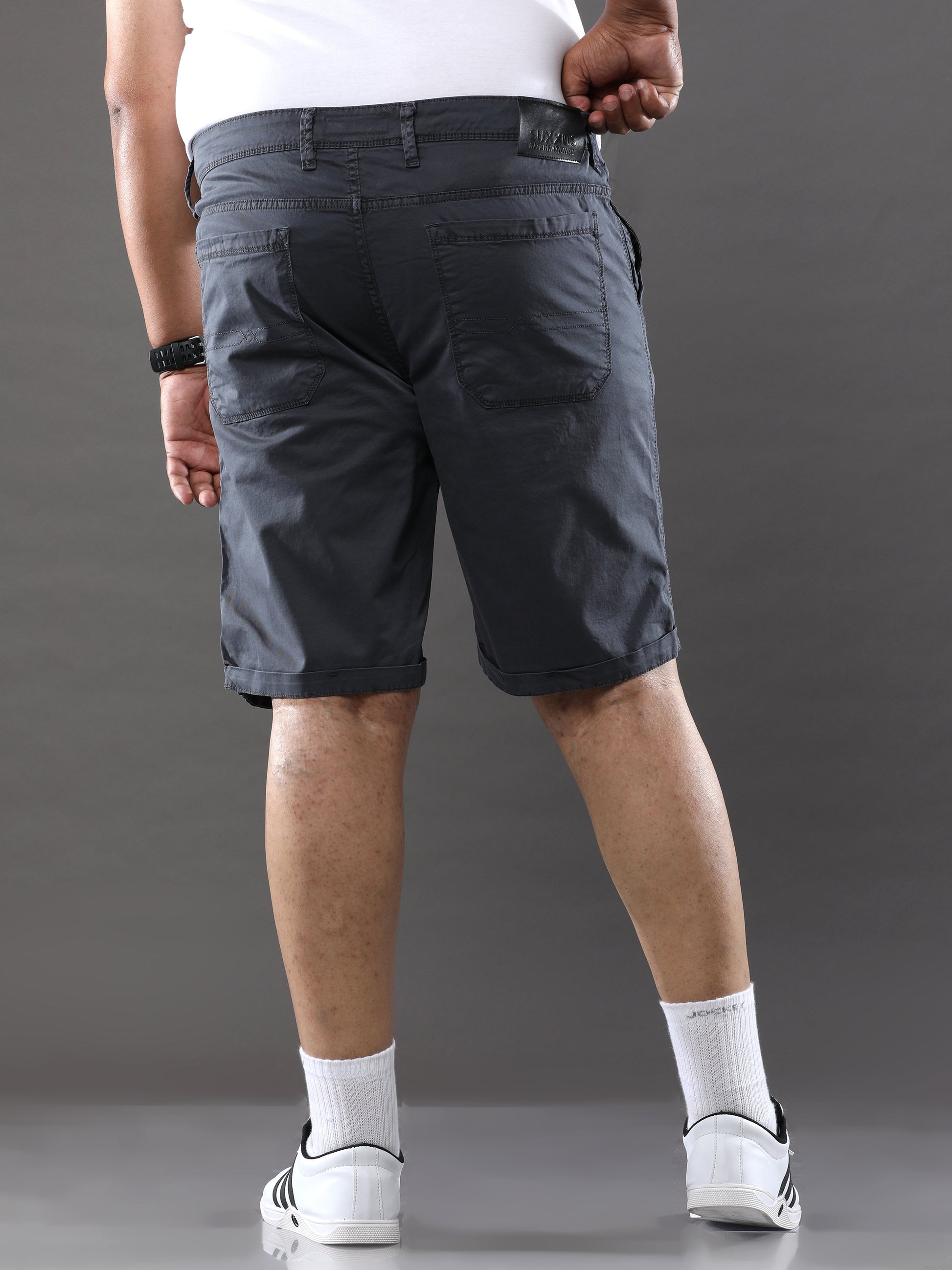 Plus Size Jet Grey Shorts