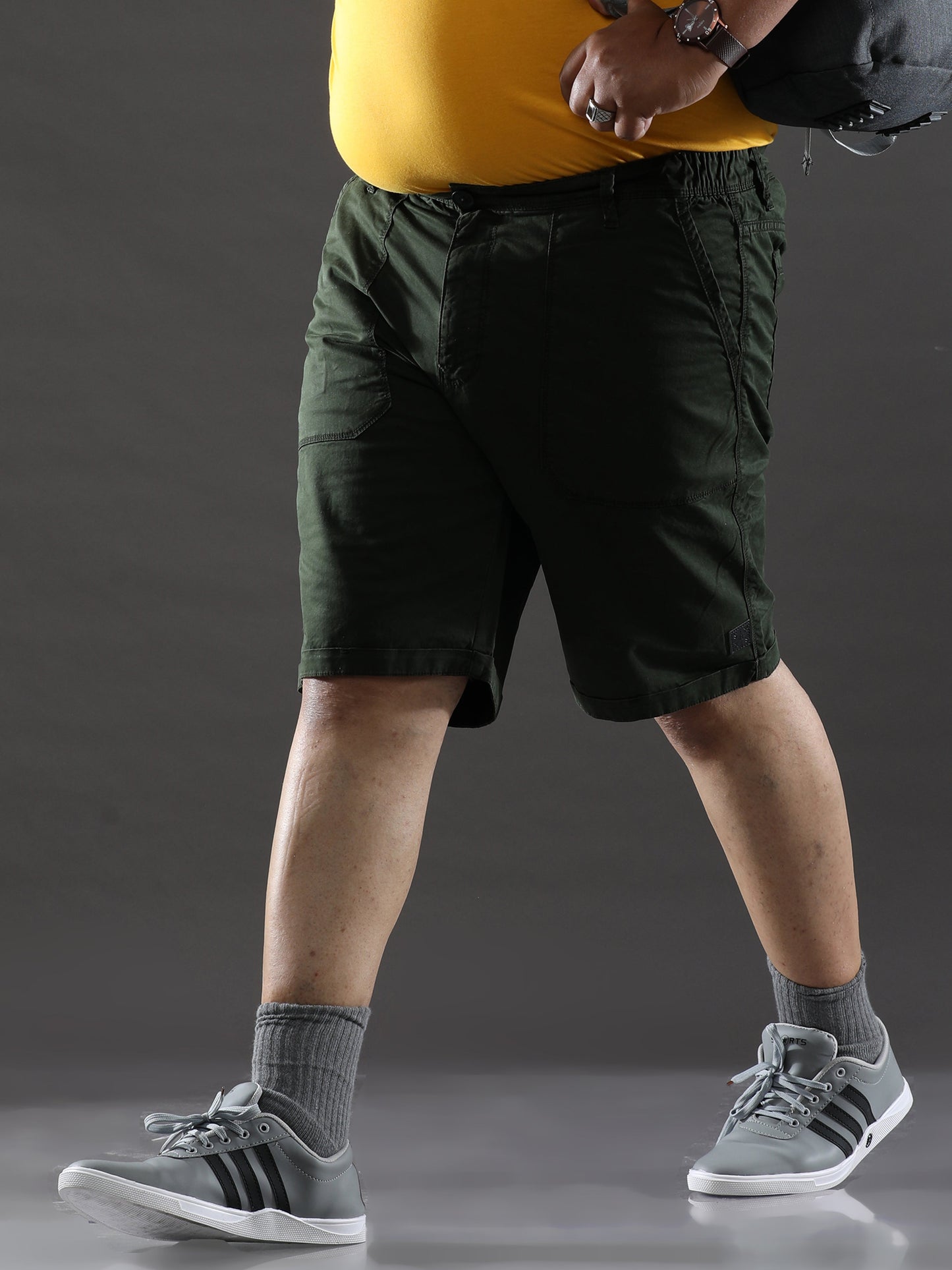 Plus Size Jungle Green Shorts