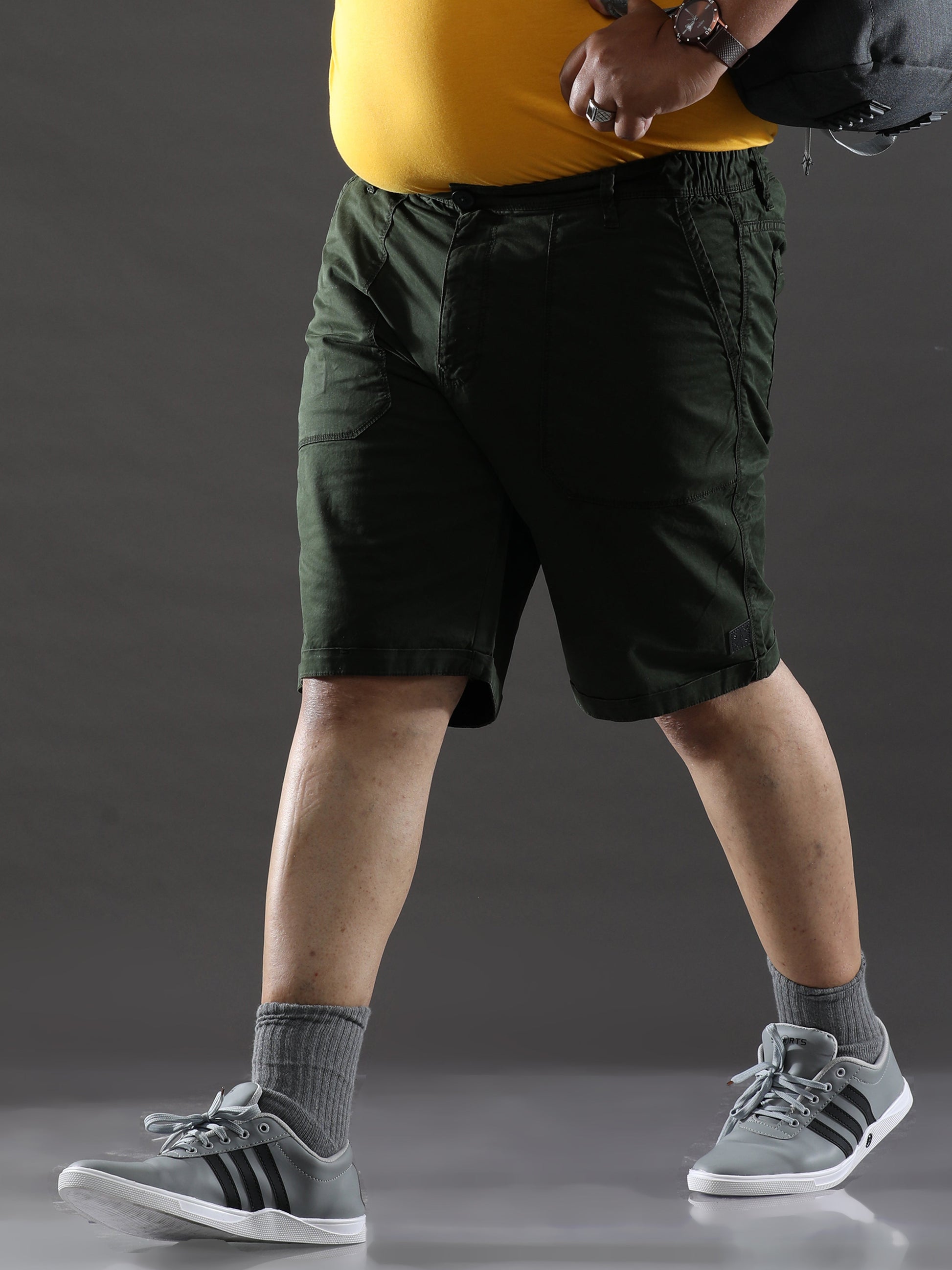 Plus Size Jungle Green Shorts