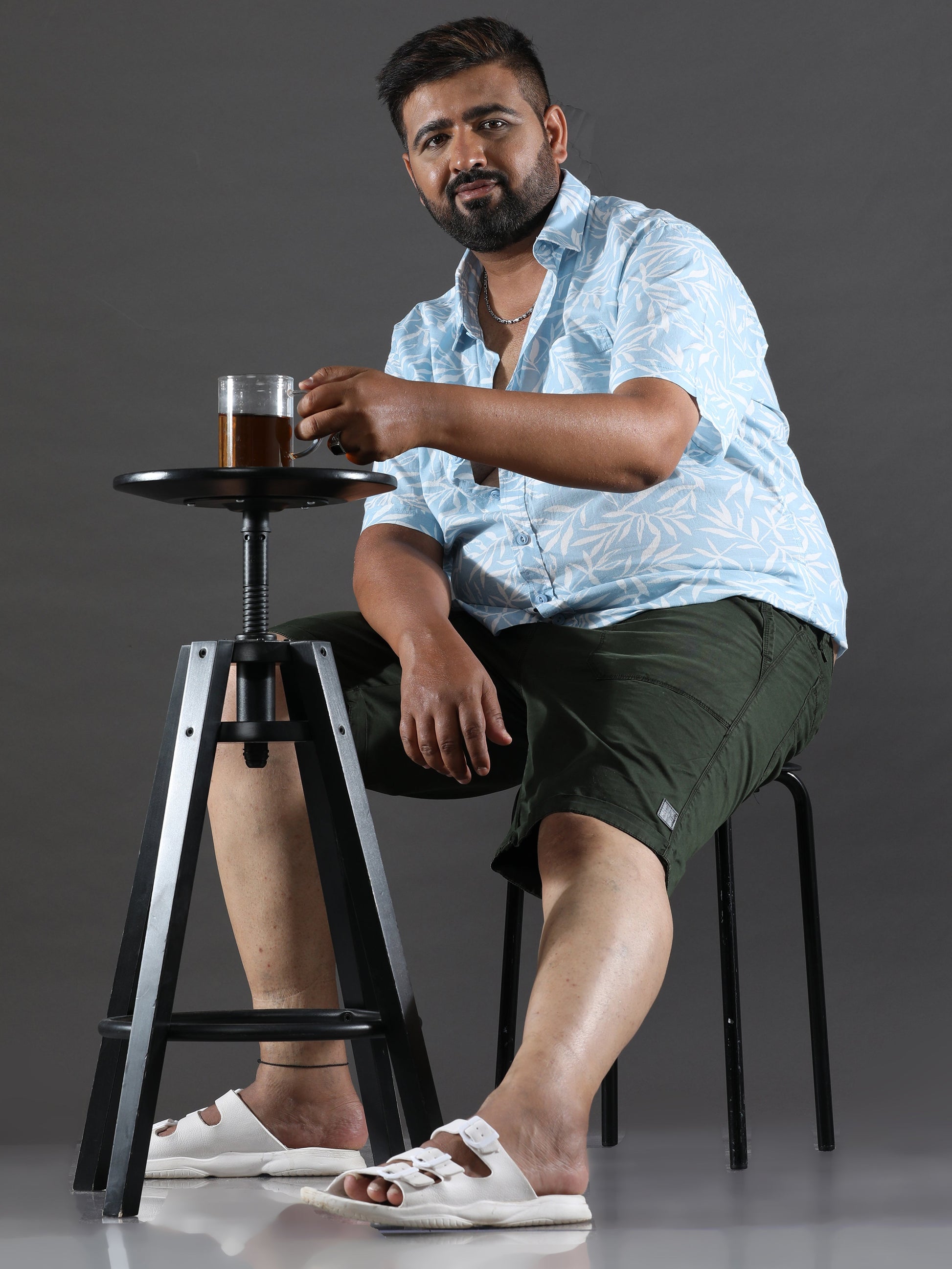 Plus Size Jungle Green Shorts