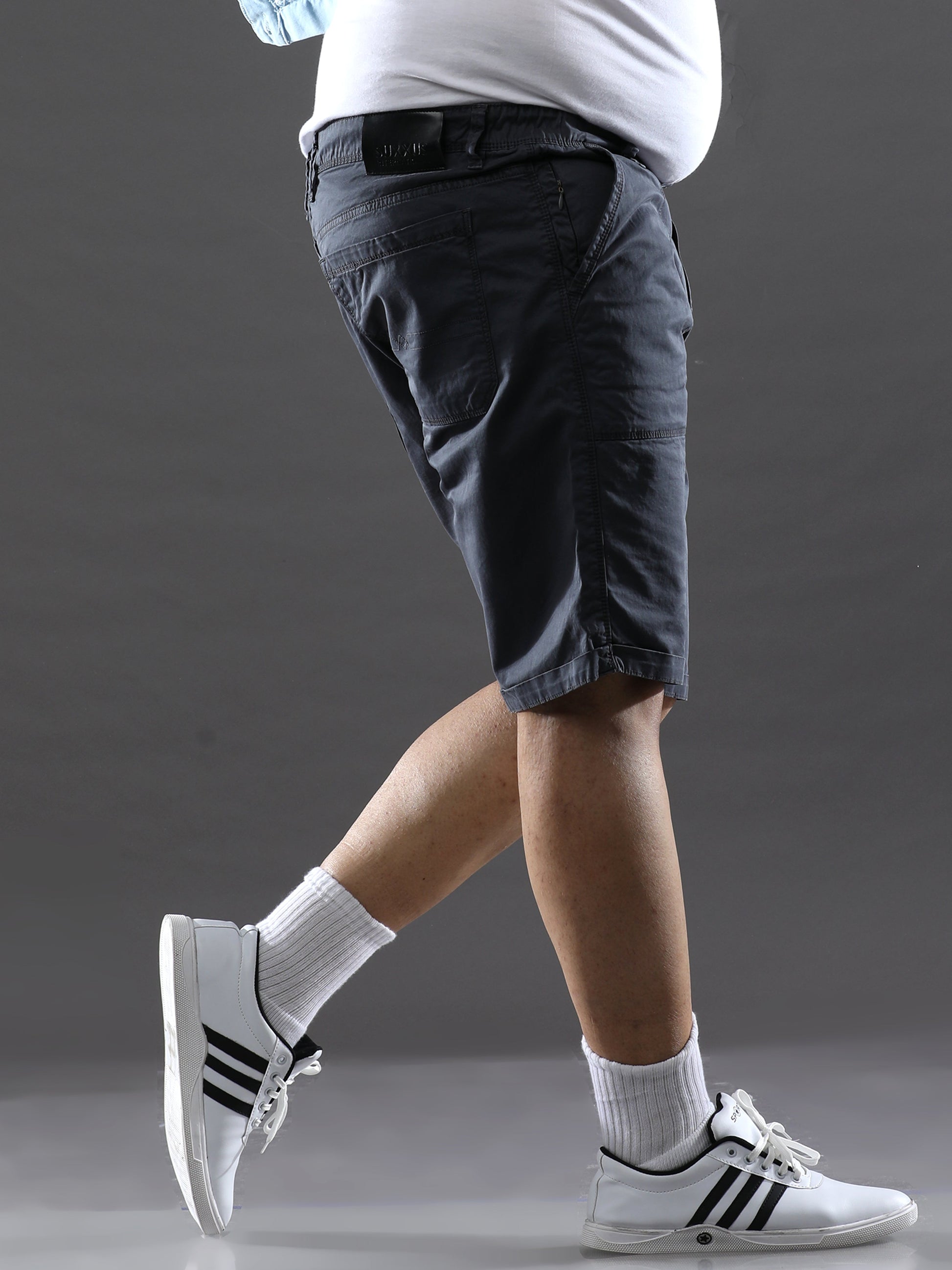 Plus Size Jet Grey Shorts