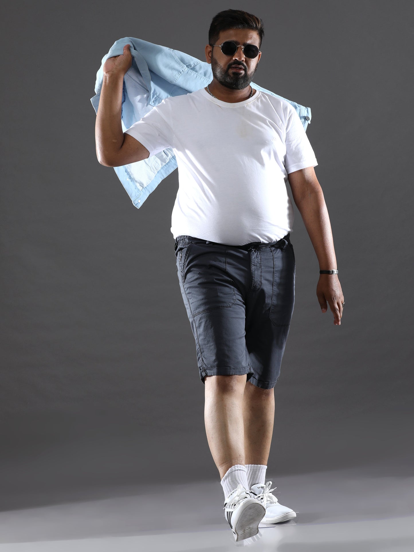 Plus Size Jet Grey Shorts