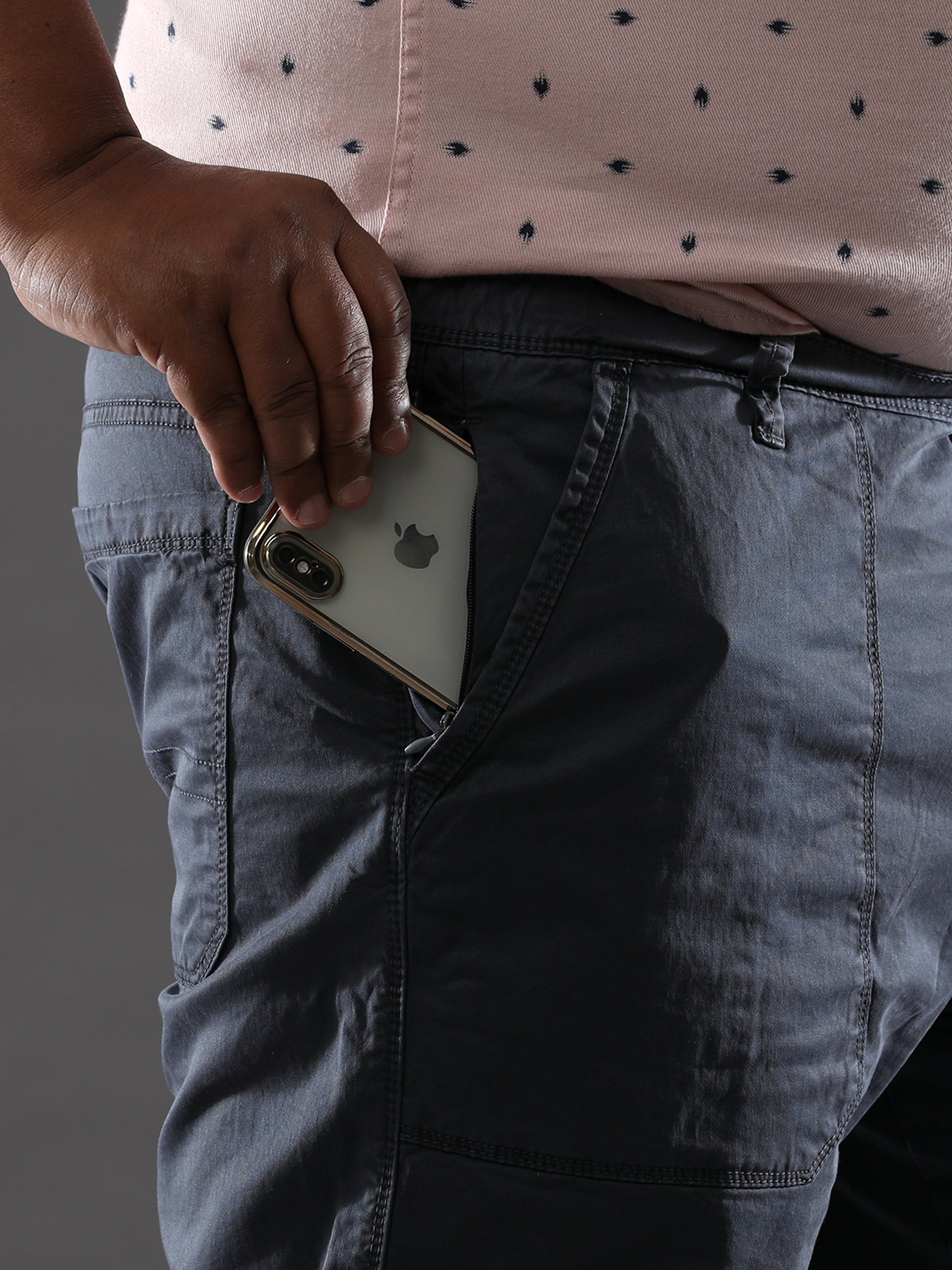 Plus Size Jet Grey Shorts