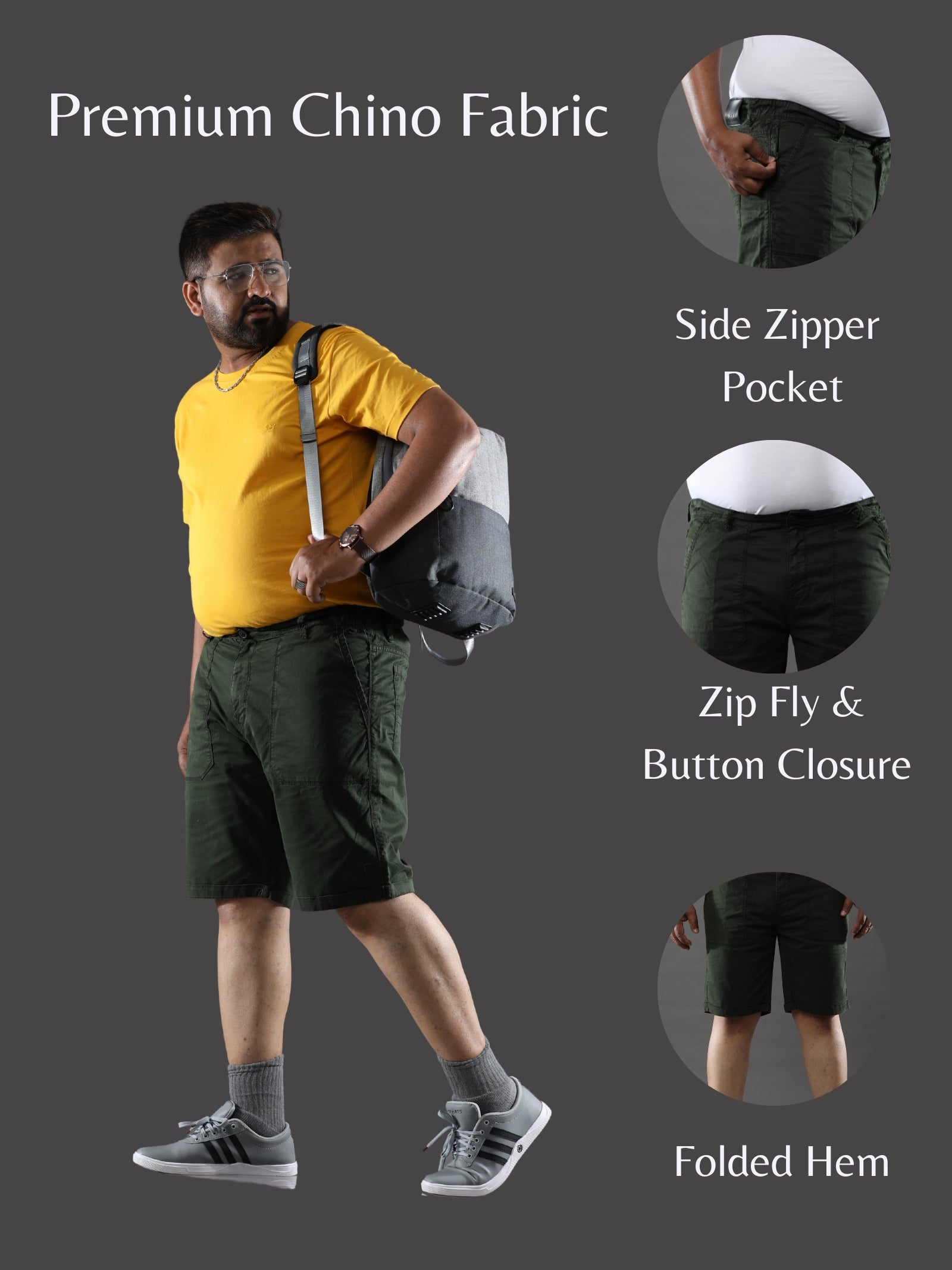 Plus Size Jungle Green Shorts